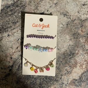 Cat & Jack Kids' Purple and Pastel Charm Bracelet Set